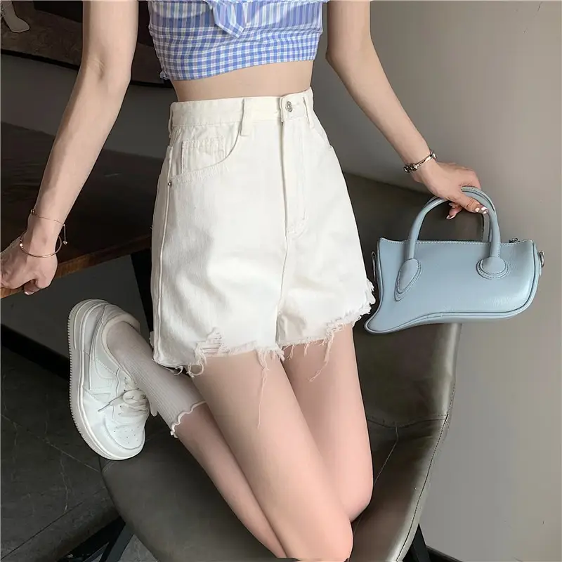 Black Ripped High Waist Denim Shorts for Women 2026 — feature 8