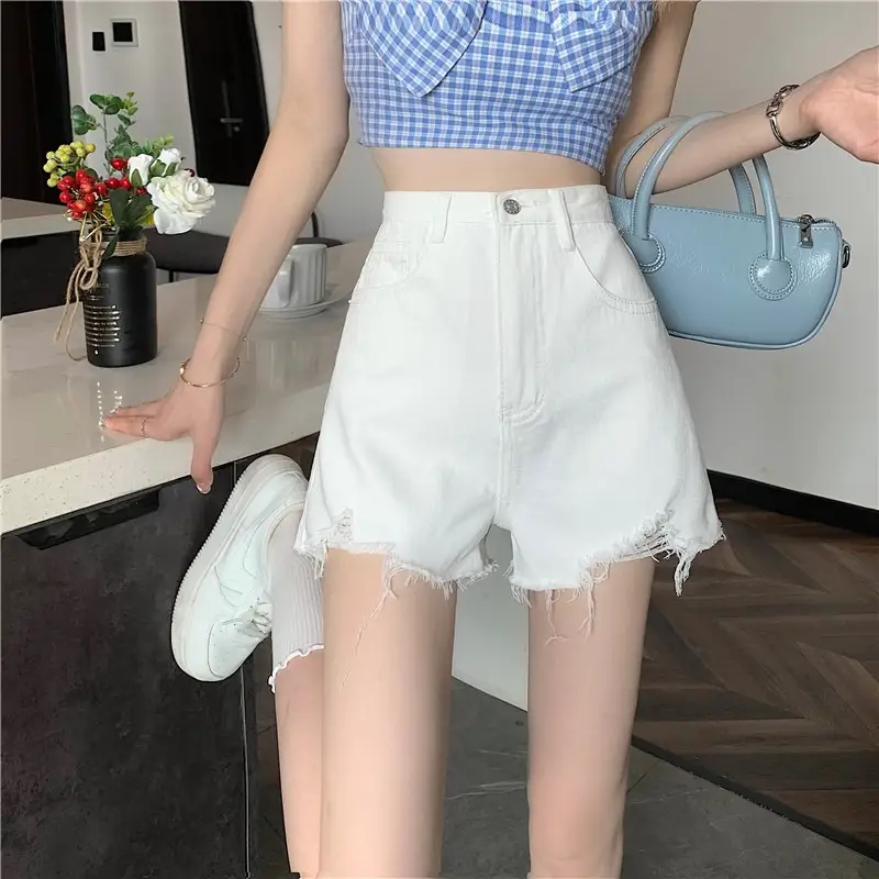 Black Ripped High Waist Denim Shorts for Women 2026 — feature 9