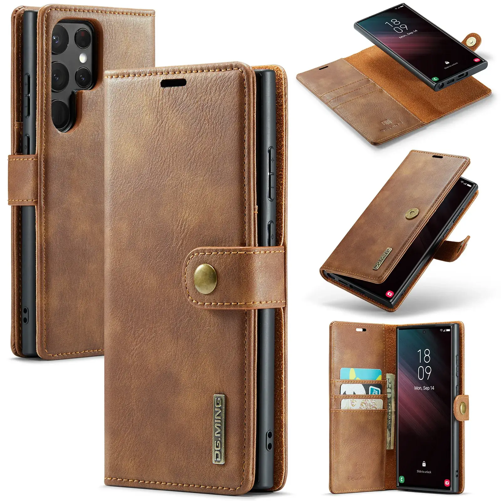 Blue Leather 2-in-1 Phone Case for Samsung S23 Ultra - Image 10