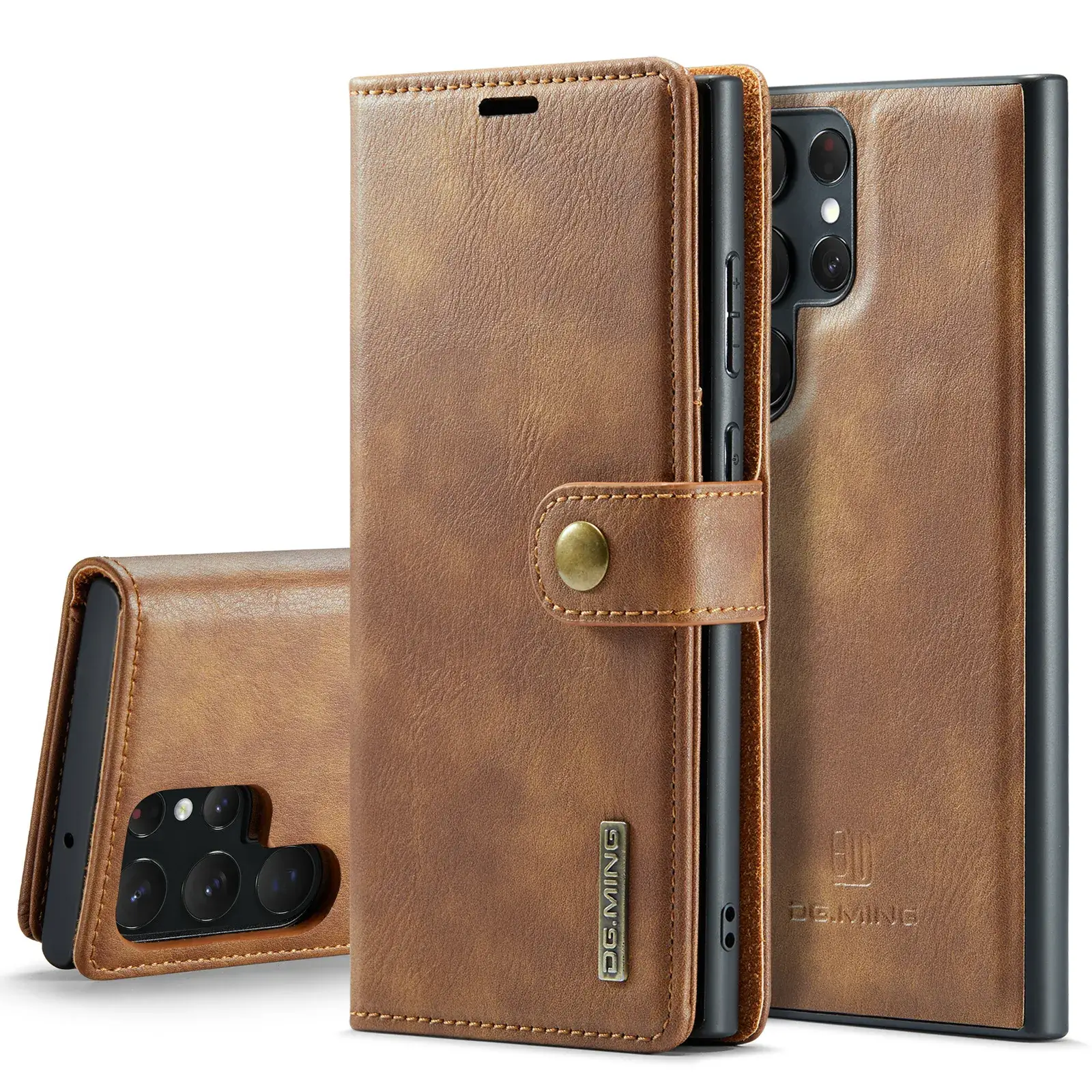 Blue Leather 2-in-1 Phone Case for Samsung S23 Ultra - Image 3