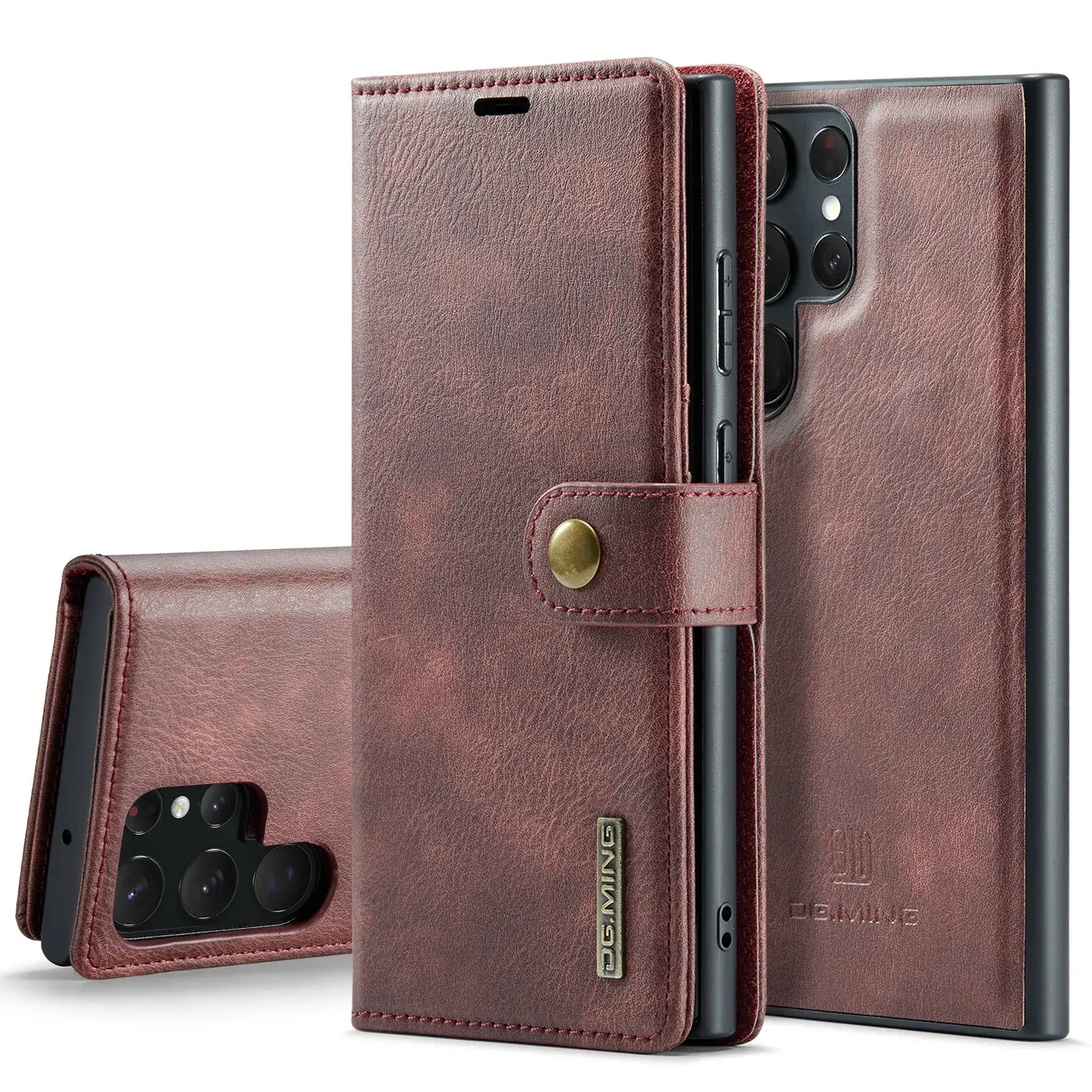 Blue Leather 2-in-1 Phone Case for Samsung S23 Ultra - Image 5