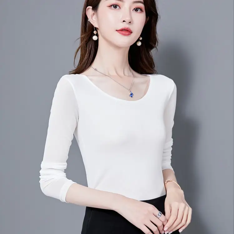 Women's Black Mesh Slim Fit T-Shirt Low Collar Summer - Image 7