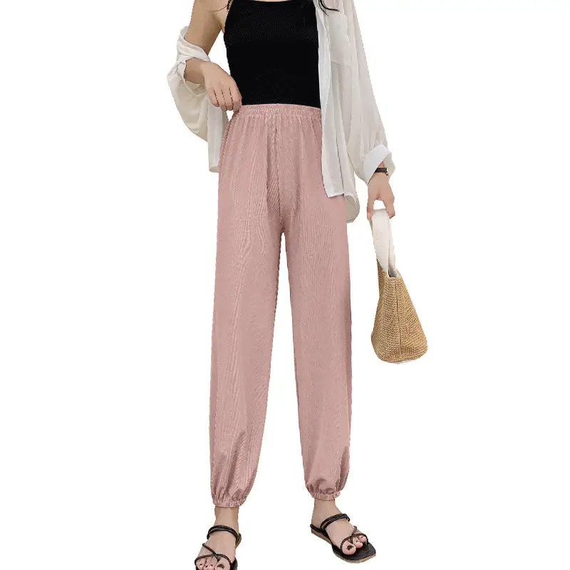 Women's Pink Carrot Leg Harem Pants Large - Image 9