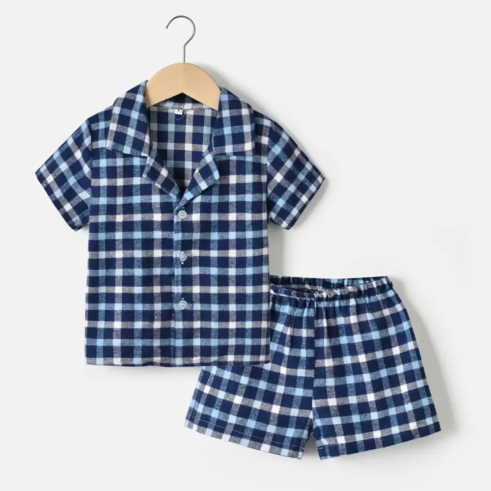 New Pajamas Set 2025 Plaid Shorts Kids - Image 10