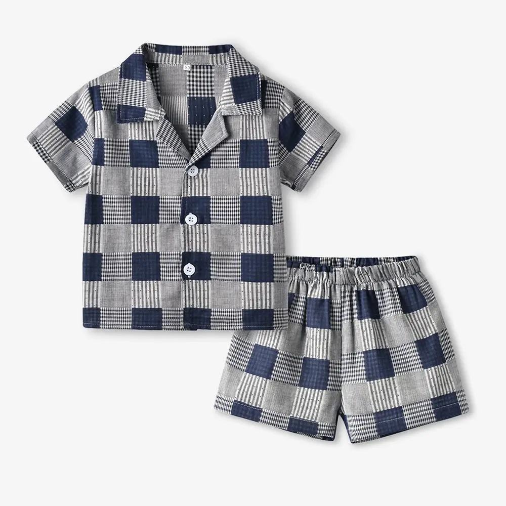 New Pajamas Set 2025 Plaid Shorts Kids - Image 2
