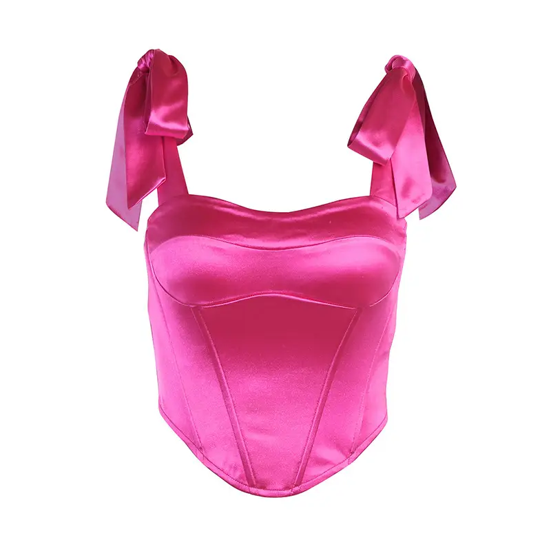 2024 Satin Strap Top Women Party Wear - Image 6