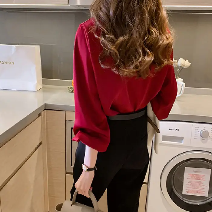 Women's White Long-Sleeve Pullover Shirt Plus Size 2025 - Image 5