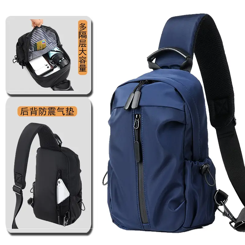 Men's Waterproof Crossbody Bag with Logo Embossing - Image 3