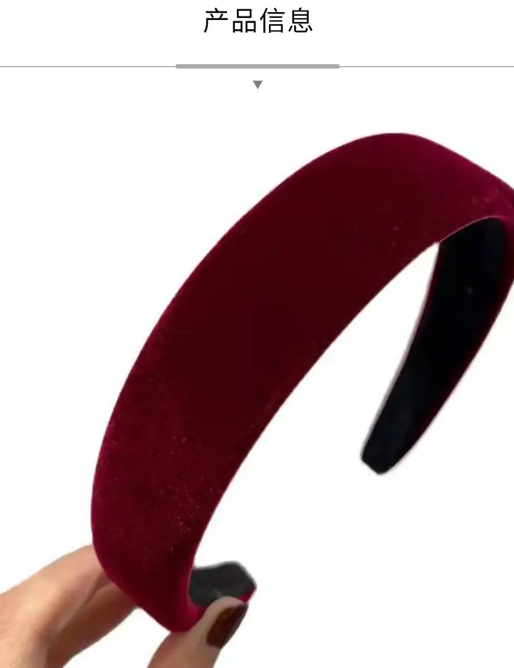 Korean Winter Velvet Women's Headband Red Hair Clip — feature 6