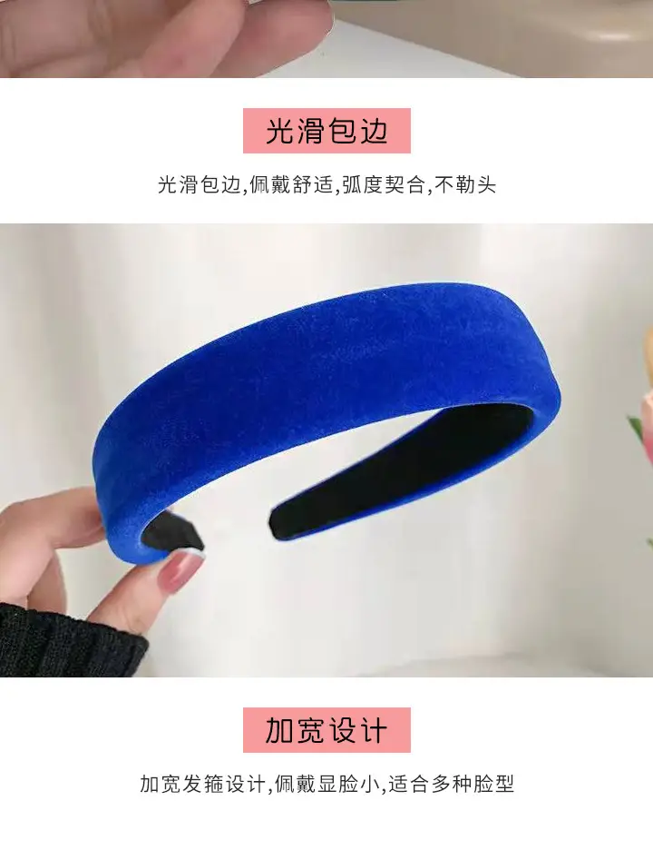 Korean Winter Velvet Women's Headband Red Hair Clip — feature 8