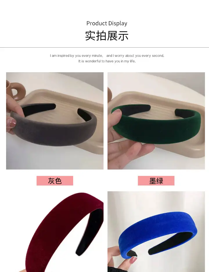 Korean Winter Velvet Women's Headband Red Hair Clip — feature 9