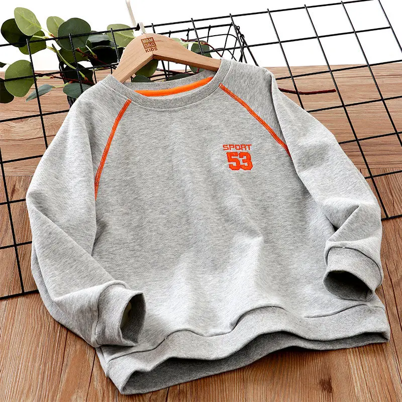 Pink Korean Style Round Neck Sweatshirt for Kids 2022 - Image 2
