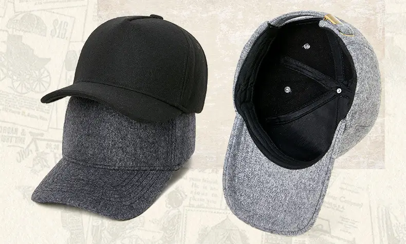 Men Wool Blend Baseball Cap 19cm Thickened Warm Winter Sun Hat — feature 16