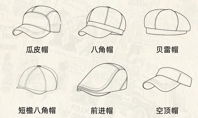 Men Wool Blend Baseball Cap 19cm Thickened Warm Winter Sun Hat — feature 23