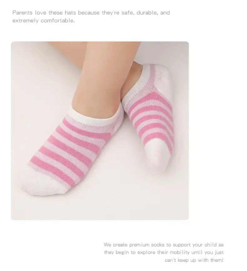 Children's Boat Socks Summer Thin Cotton Blue Gray — feature 19