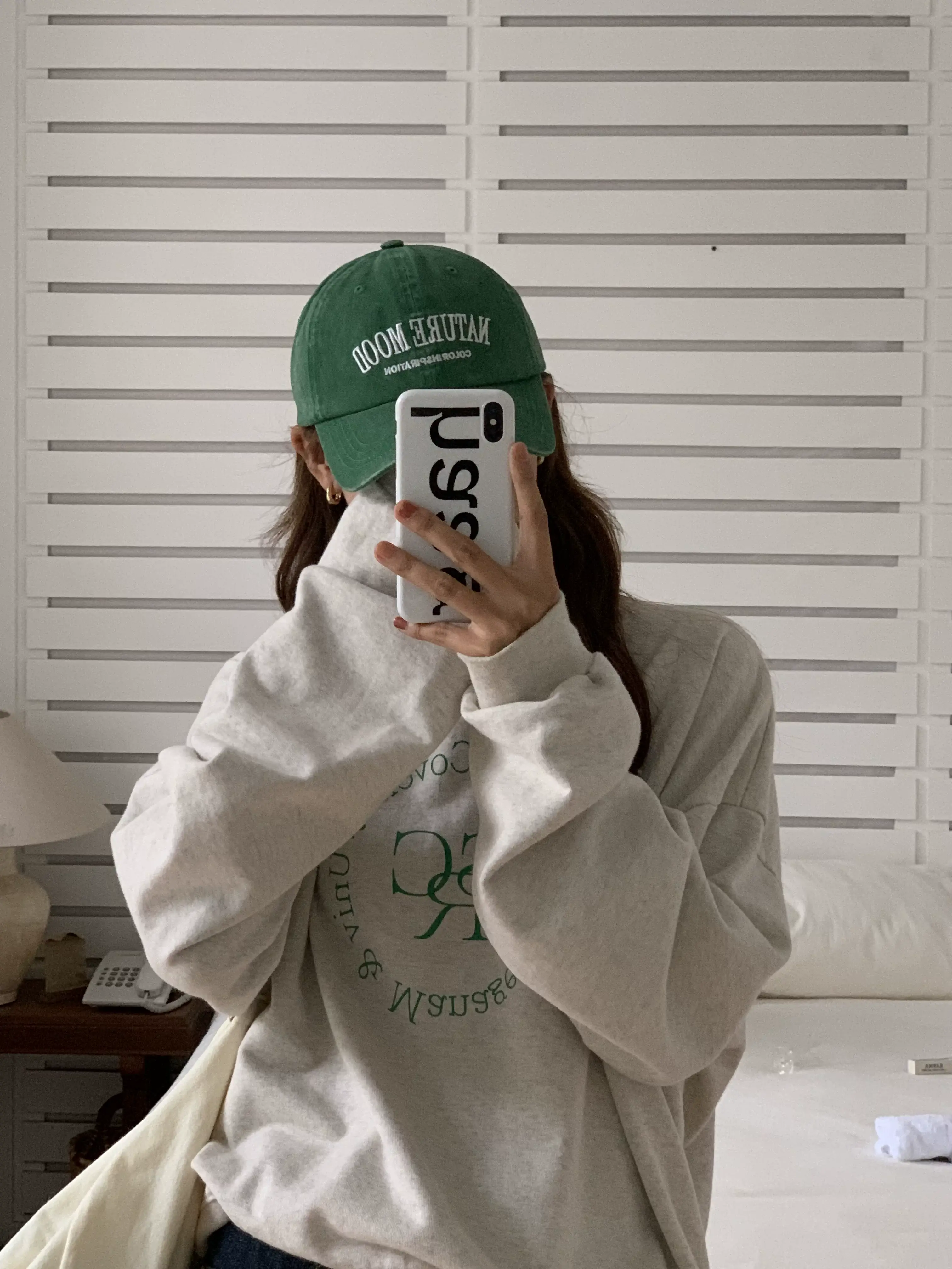 Women Green Washed Letter Peaked Cap 2024 Spring Korean Style — feature 4