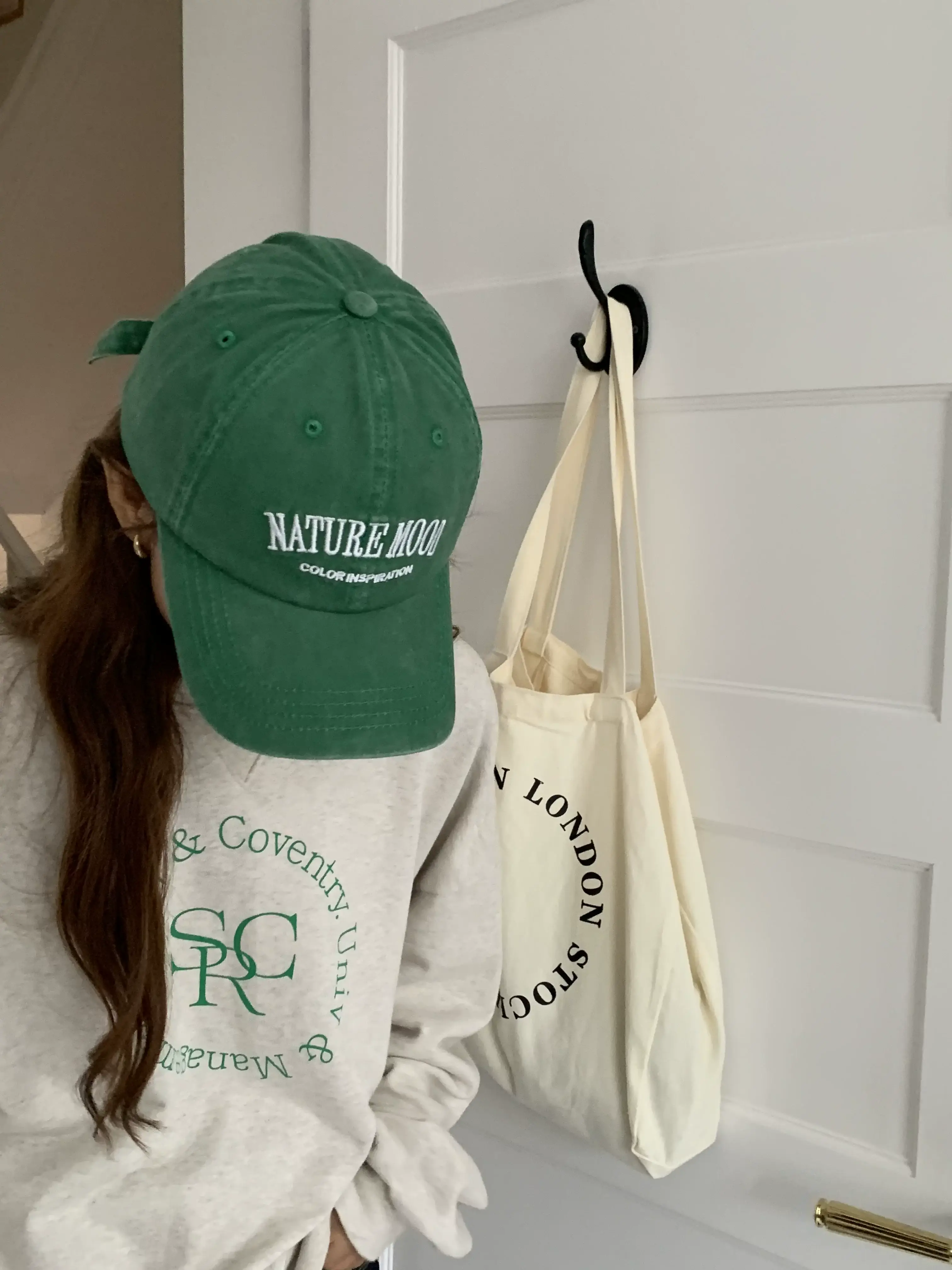 Women Green Washed Letter Peaked Cap 2024 Spring Korean Style — feature 6