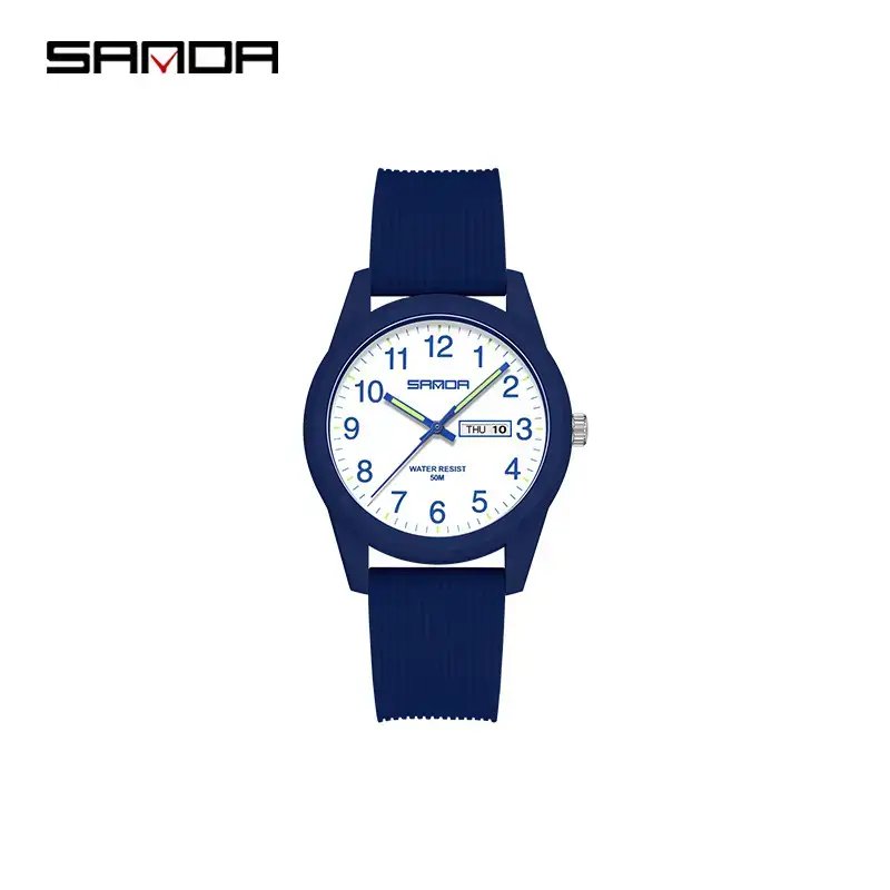 6090 double calendar blue for women