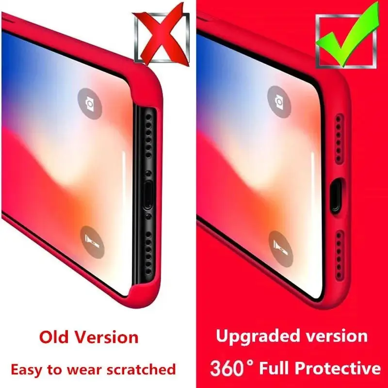 14 iPhone Liquid Silicone Protective Case 360°