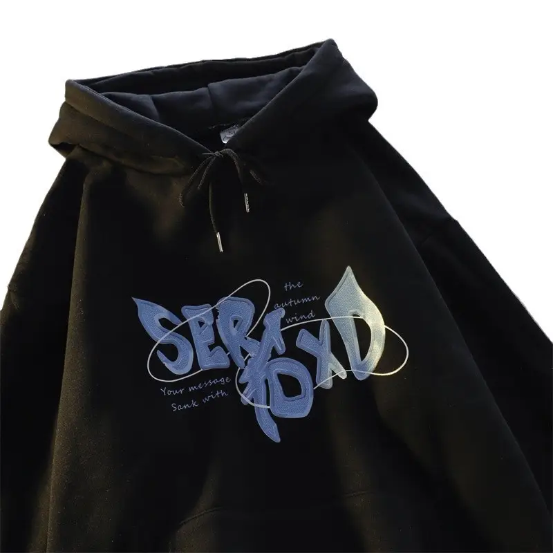 White Korean Style Fleece Hooded Sweatshirt for Women