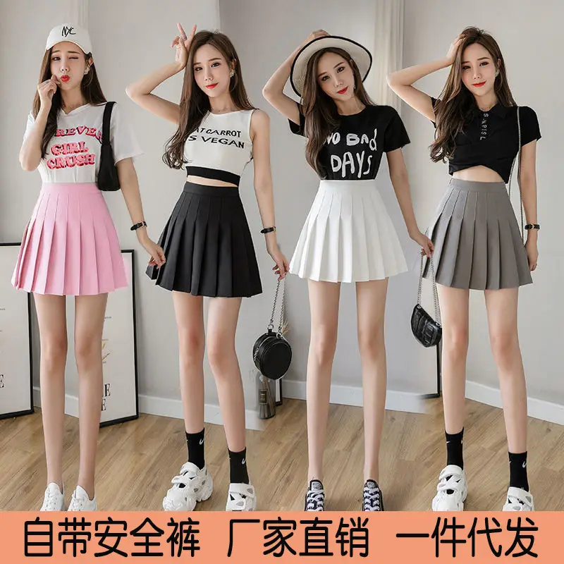 Women's Anti-Exposure Skirt Set with High Waist Pleated Skirt - Image 8
