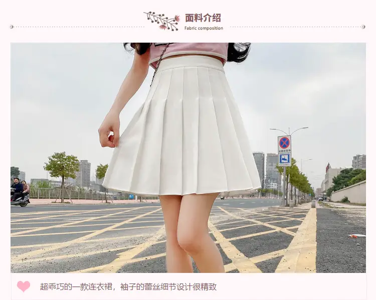 Women's Anti-Exposure Skirt Set with High Waist Pleated Skirt — feature 11