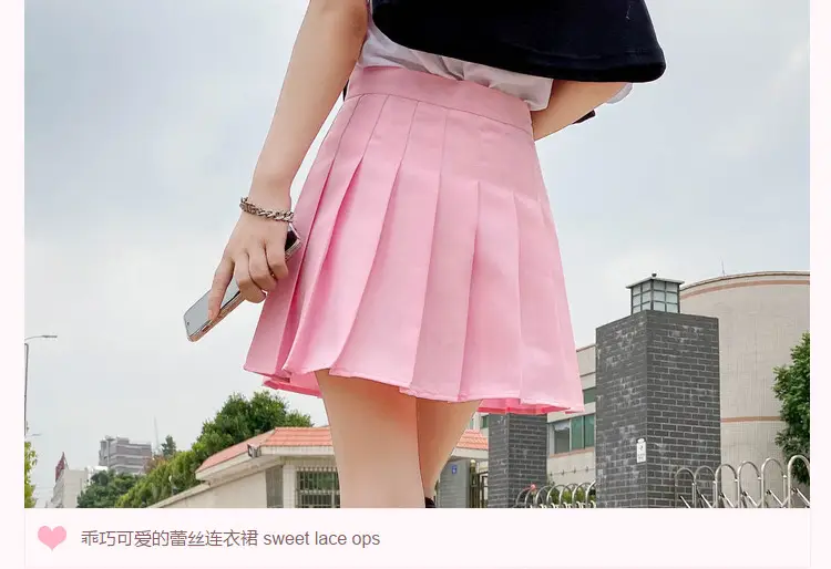 Women's Anti-Exposure Skirt Set with High Waist Pleated Skirt — feature 12
