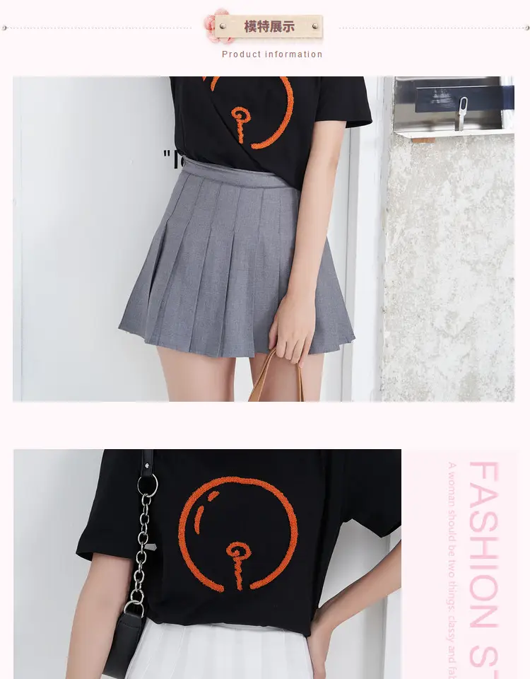 Women's Anti-Exposure Skirt Set with High Waist Pleated Skirt — feature 4