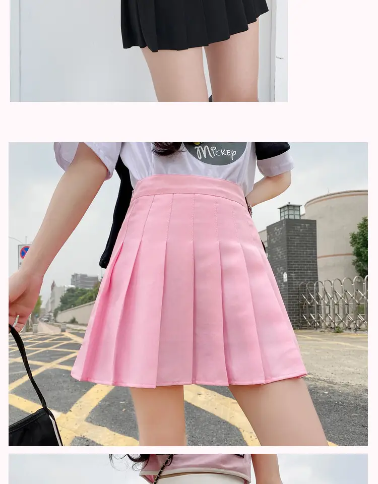 Women's Anti-Exposure Skirt Set with High Waist Pleated Skirt — feature 6