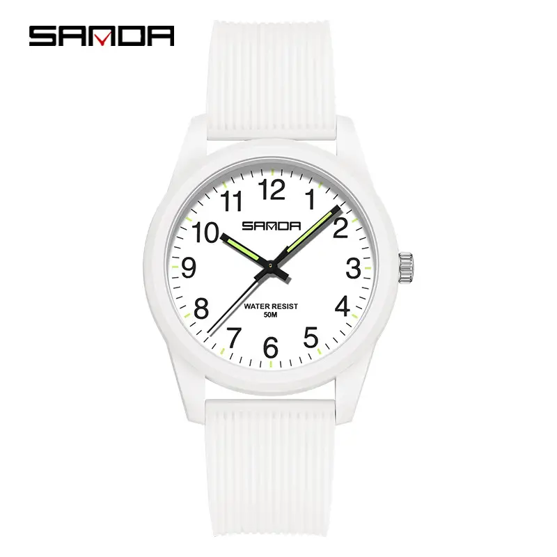 Sanda Cross-Border Couple Watches Waterproof Dual Language Black - Image 14