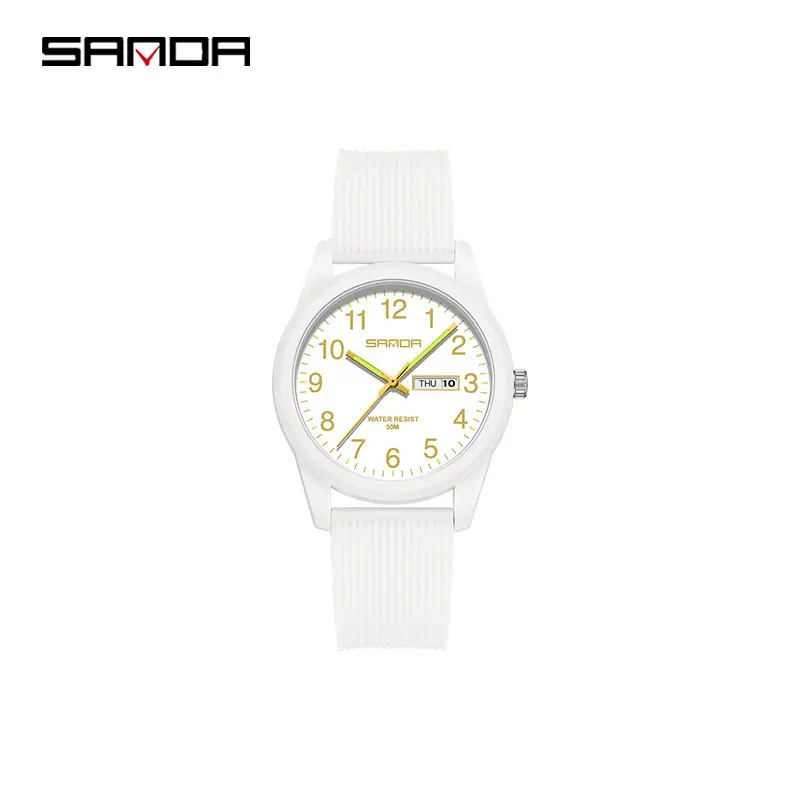 Sanda Cross-Border Couple Watches Waterproof Dual Language Black - Image 24