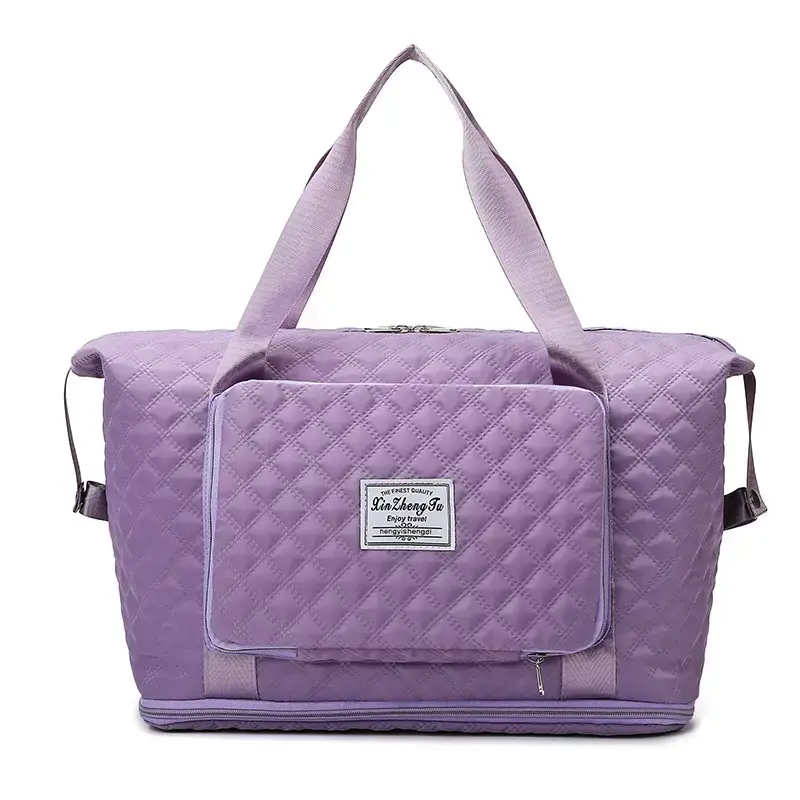 Red Quilted Travel Bag for Gym & Swimming - Image 13