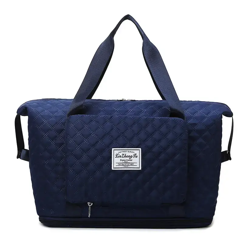 Red Quilted Travel Bag for Gym & Swimming - Image 2