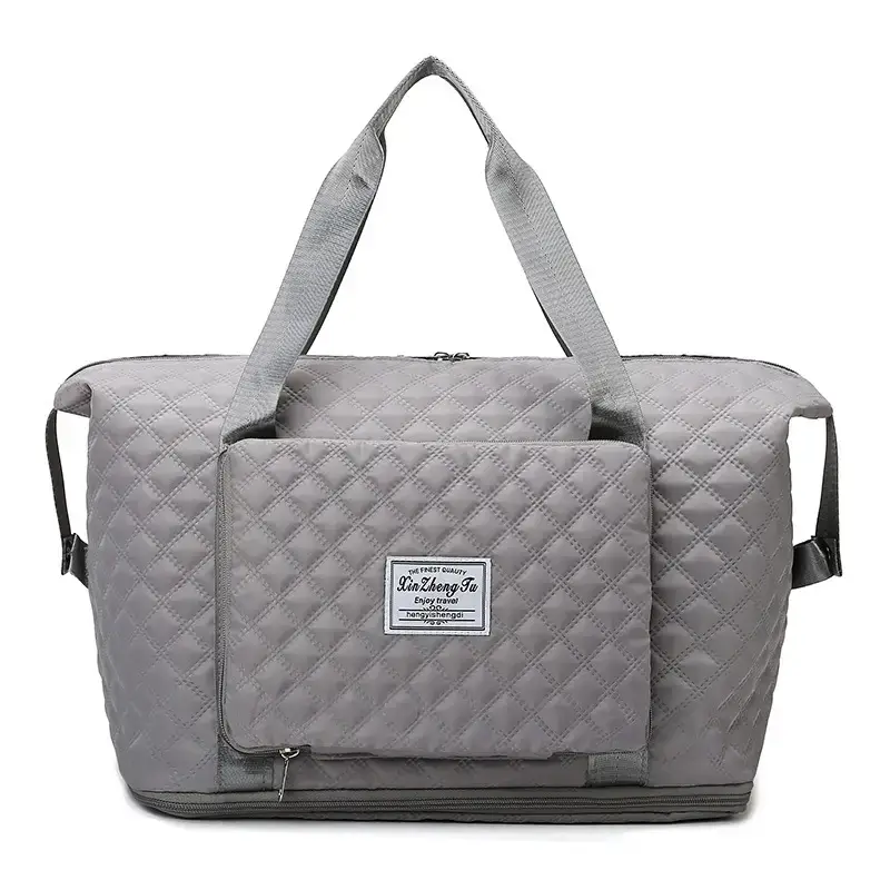 Red Quilted Travel Bag for Gym & Swimming - Image 6