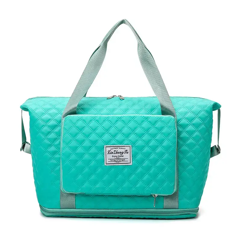 Red Quilted Travel Bag for Gym & Swimming - Image 7