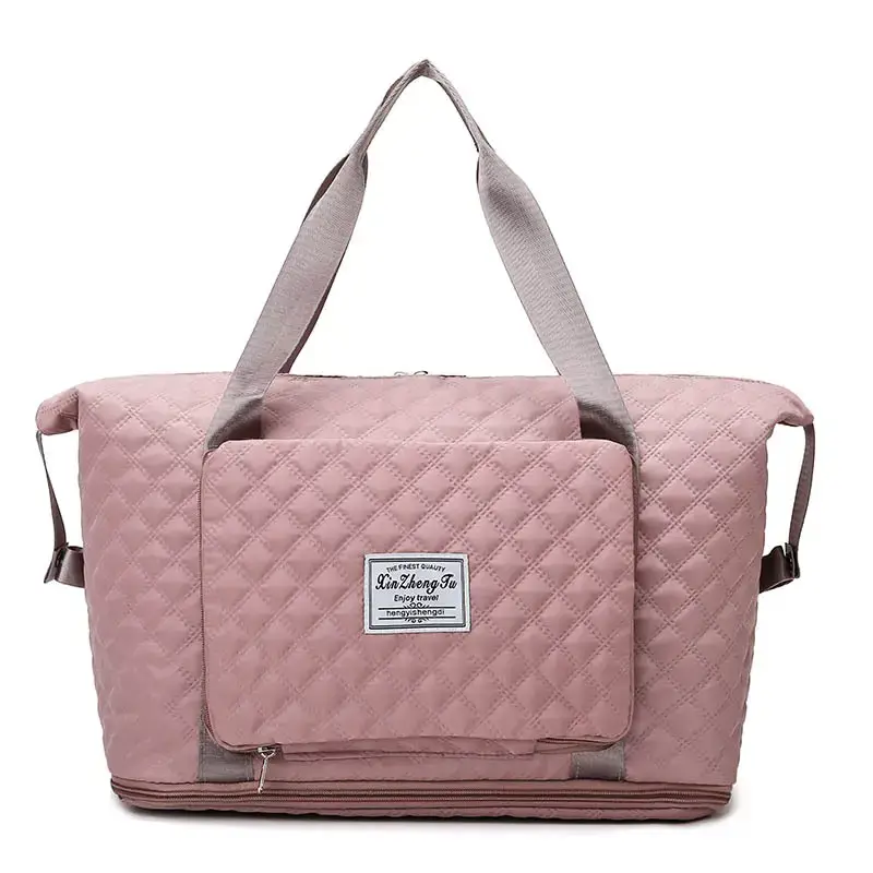 Red Quilted Travel Bag for Gym & Swimming - Image 8