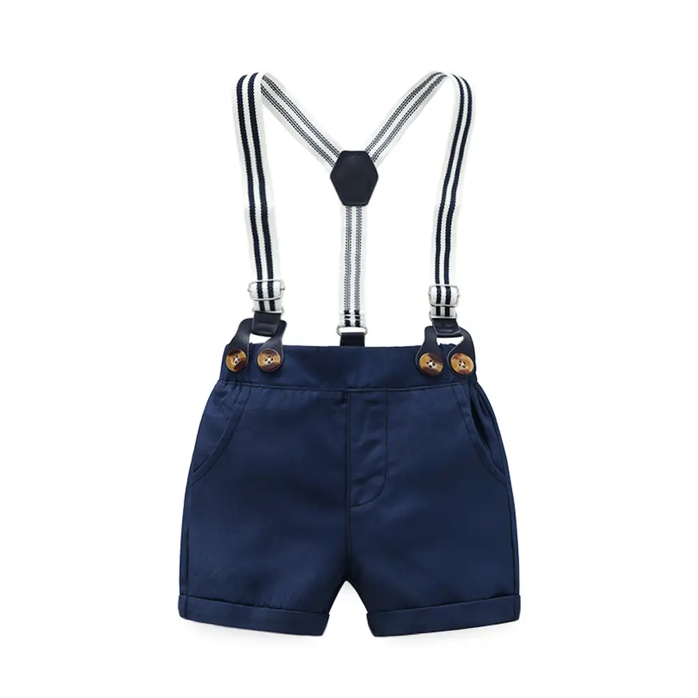 New Boys' Crossbody Suit with Bowtie Shorts Set - Image 5