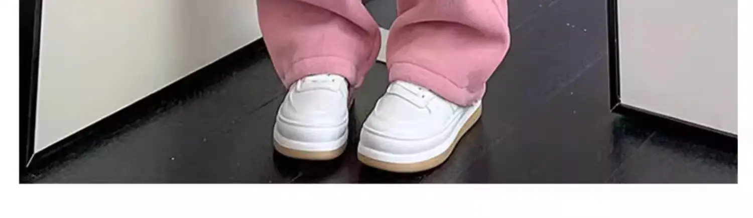 Women Fleece Lined Wide Leg Pants Pink Autumn Winter 2026 — feature 15