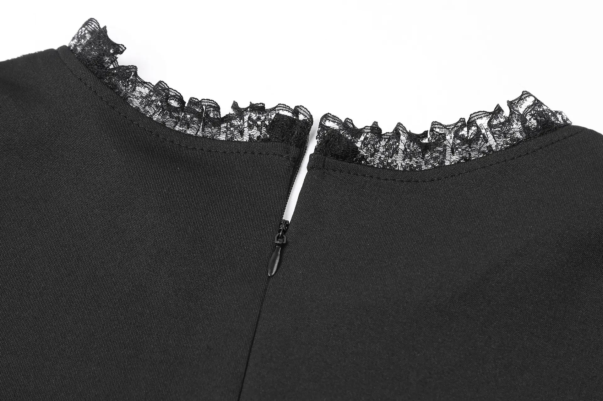 Black Polka Dot Mesh Bralette with Lace Trim — feature 8