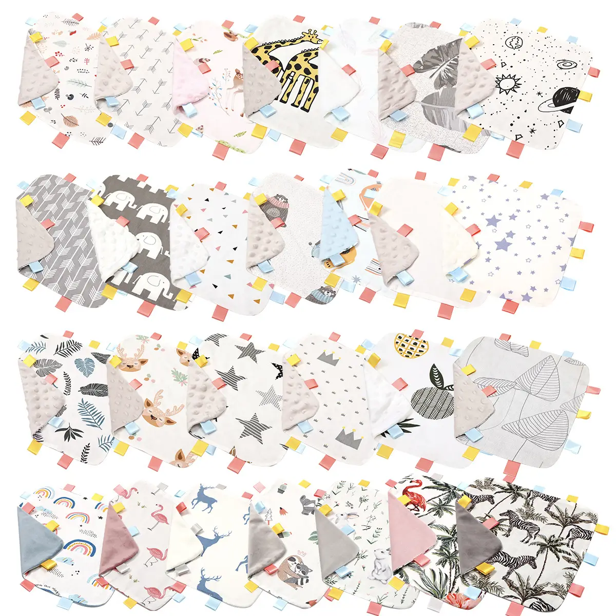 Baby Cartoon Handkerchief Towel Set Cotton Newborn Safe - Image 29