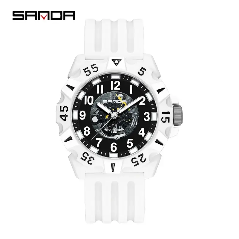 Sanda 3209 Silicone Watch for Men Women