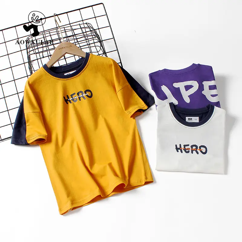 2023 Boys T-shirt Yellow Black Hero Print - Image 4