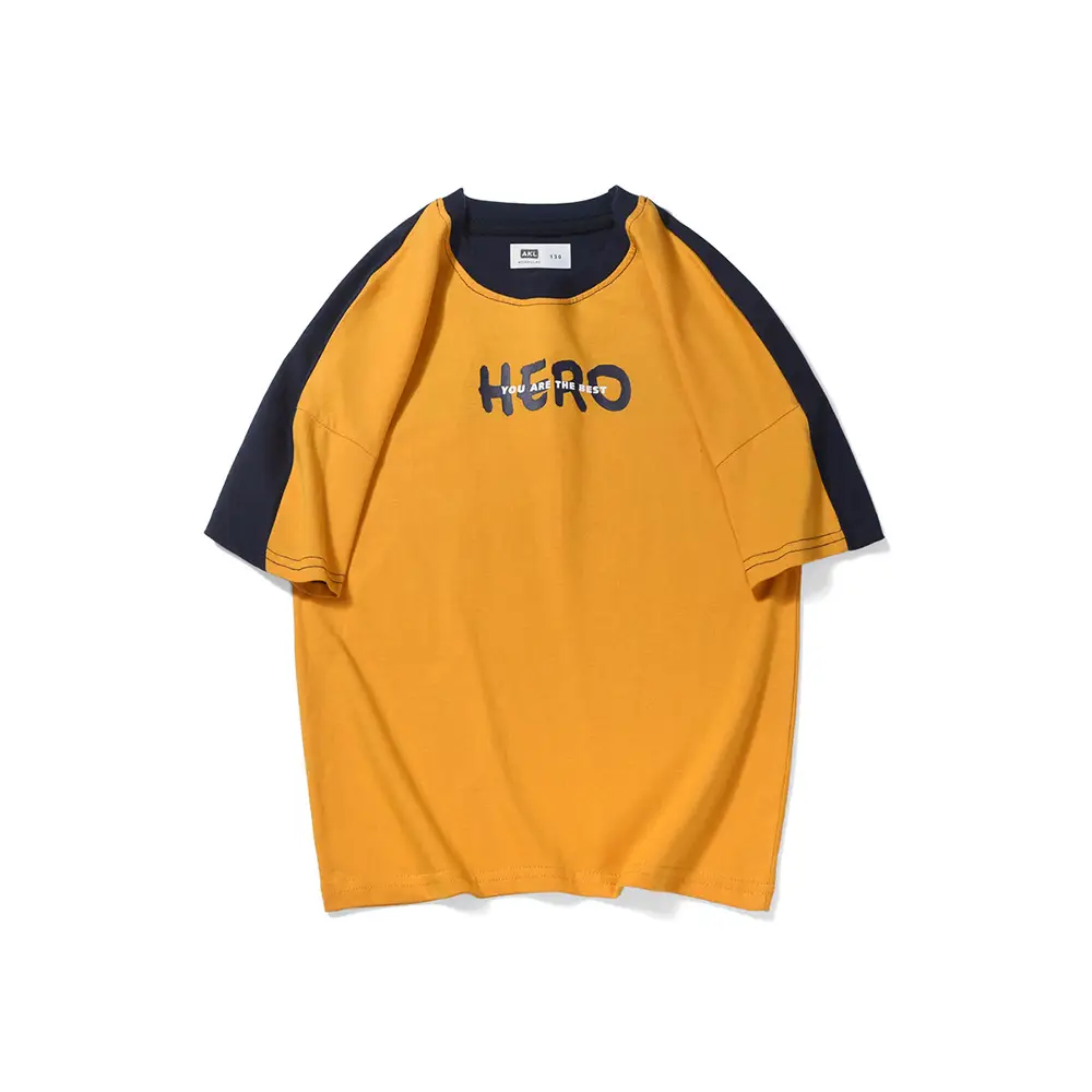 2023 Boys T-shirt Yellow Black Hero Print - Image 2
