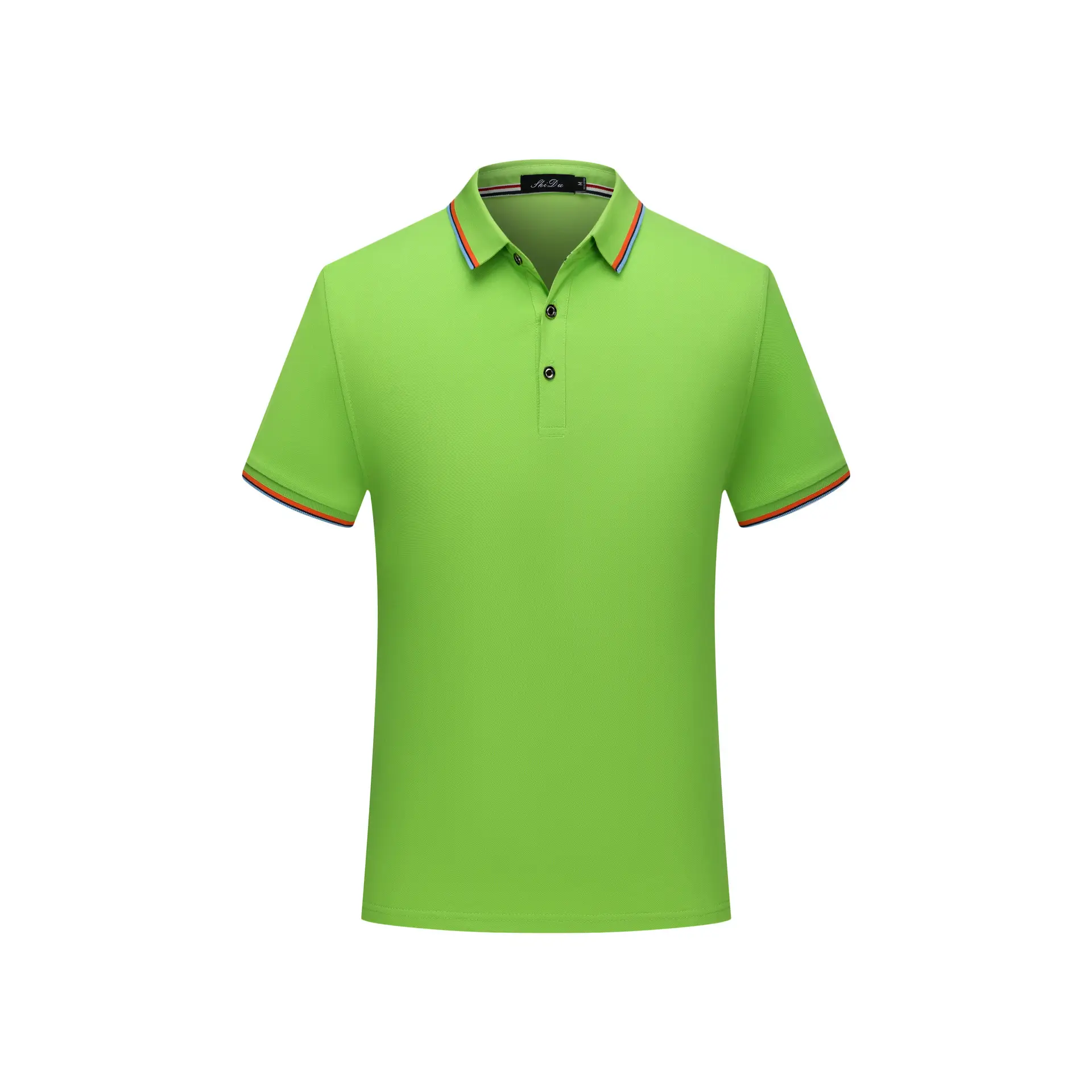Blue Polo Shirt with Embroidered Logo and Red Trim - Image 6