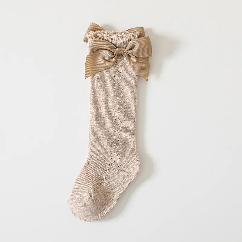 2025 Autumn Hollow Mesh Bowknot Socks for Girls - Image 4