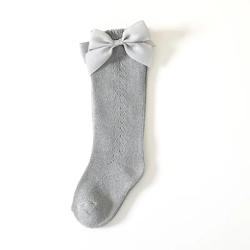 2025 Autumn Hollow Mesh Bowknot Socks for Girls - Image 5