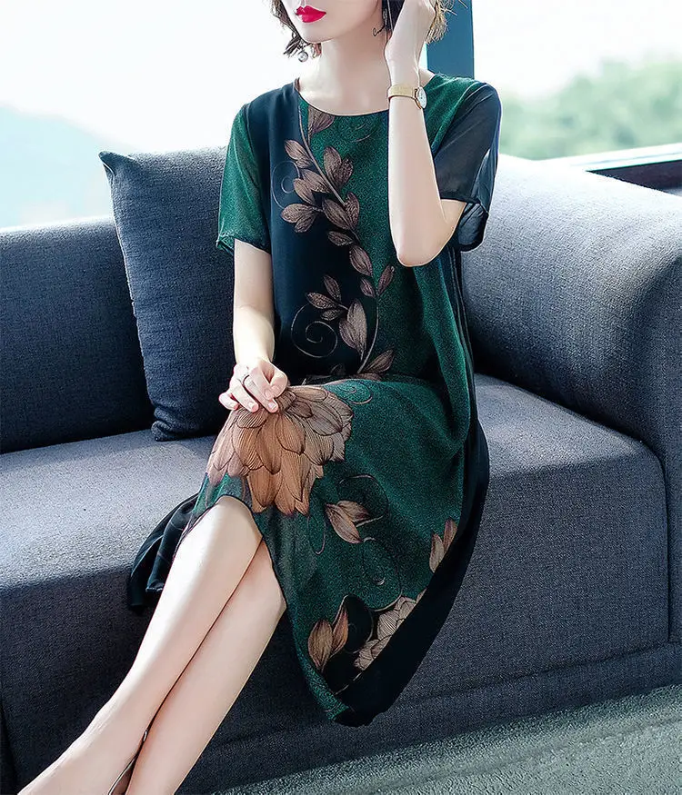 2024 Summer Floral Knee Length Dress for Women — feature 13