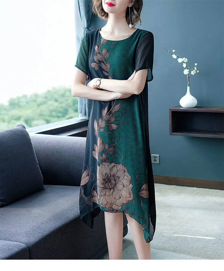 2024 Summer Floral Knee Length Dress for Women — feature 17