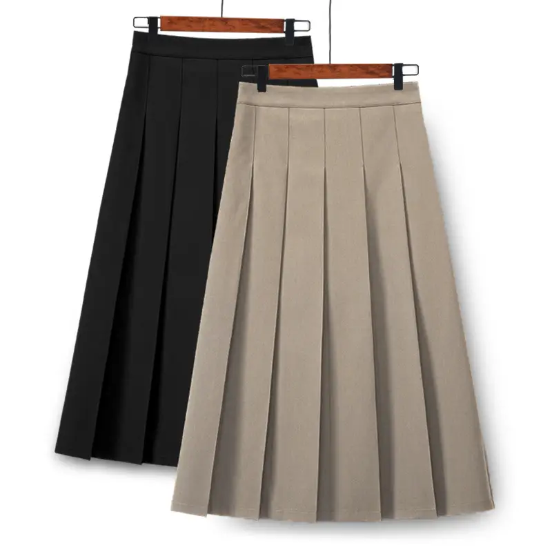 Women Pleated Black Skirt 2024 Summer - Image 2