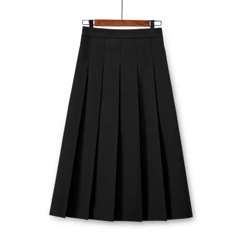 Women Pleated Black Skirt 2024 Summer - Image 5